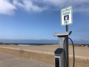 Charging station at the beach